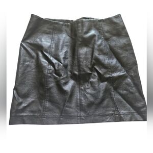 Others Follow Lined Faux Leather Mini Skirt Women M